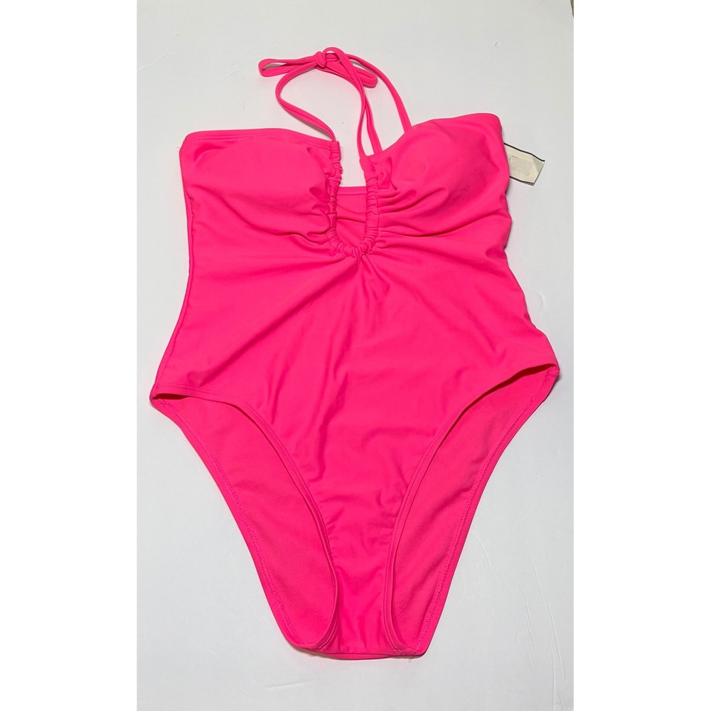 No Boundaries NWT Junior Girls Neon Pink One Piece‎ Swimsuit-7/9